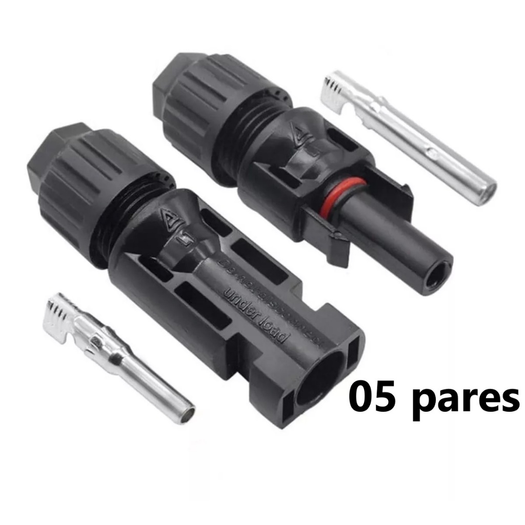 Conector Tipo Mc4 Painel Solar Energia Solar - Kit 05 Pares