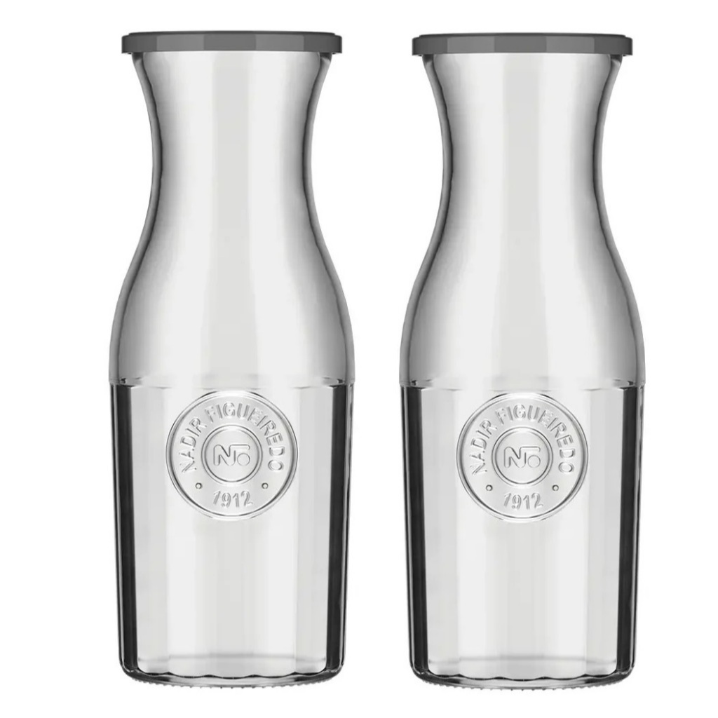 Jarra Decanter Americano Vintage vidro Nadir c/ Tampa Plástica 1,2 litros