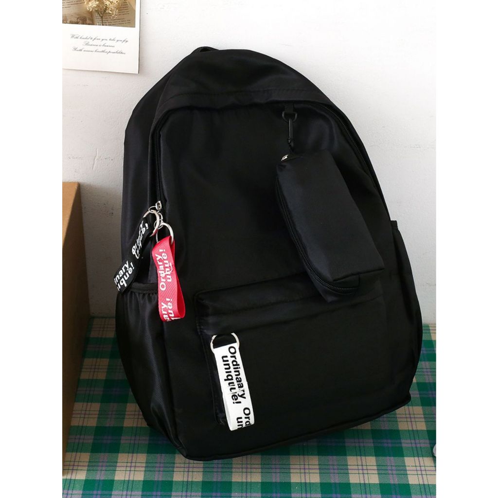 Mochila Feminina Nylon Com Estojo Impermeável Para Trabalha Escolar
