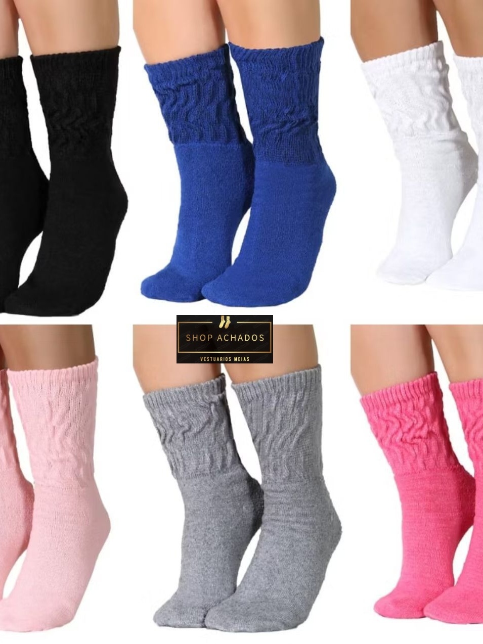 kit 3 a 24 pares de Meias Femininas para academia Fitness algodão