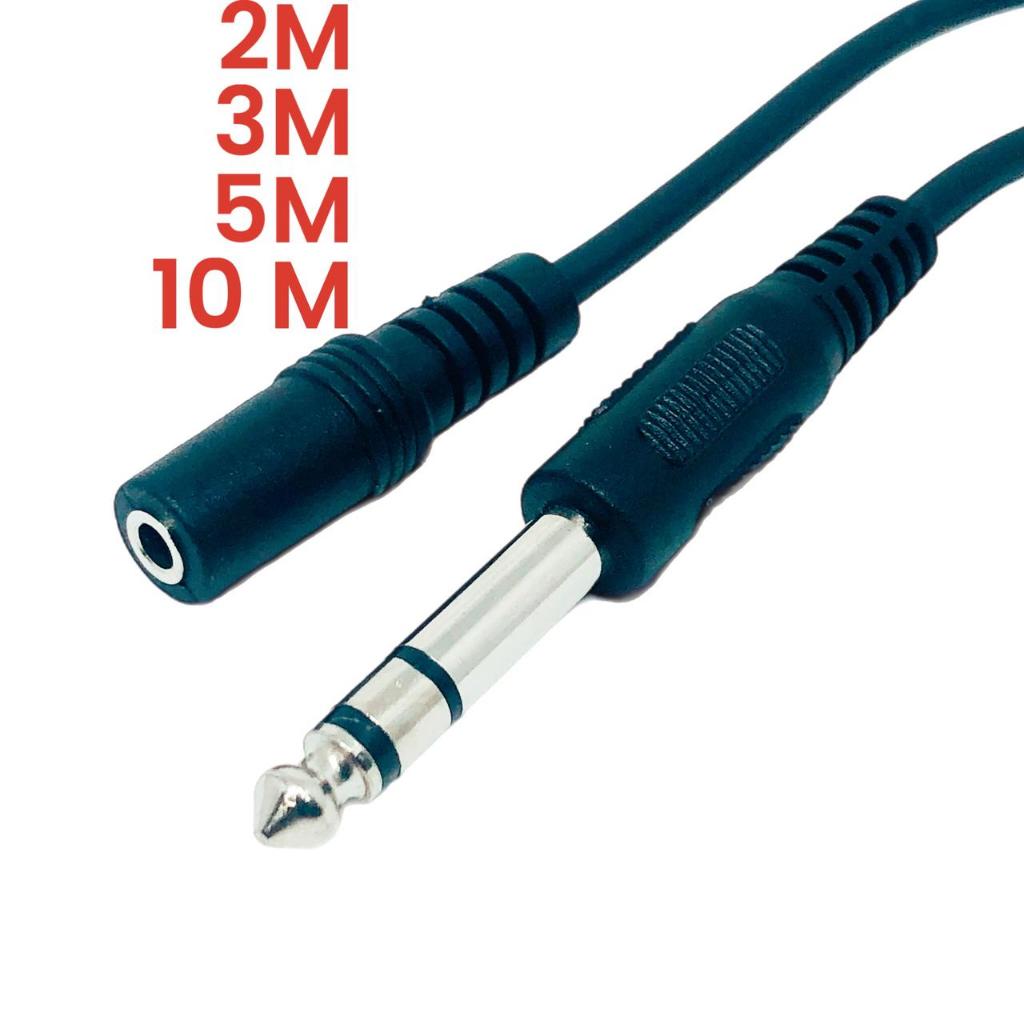 Cabo Extensao Extensor P2 Femea X P10 Macho Estereo Fone De Ouvido Retorno 2M/3M/5M/10M