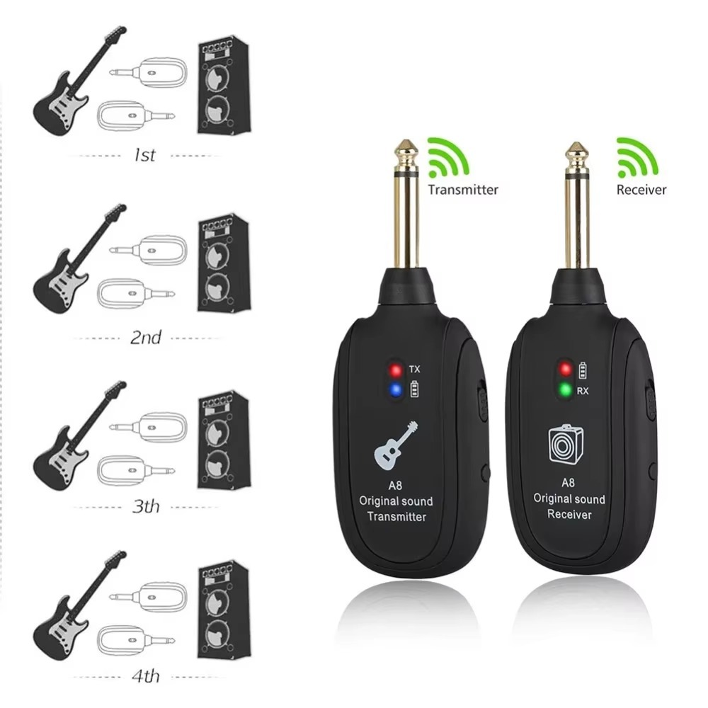 Transmissor Receptor P10 Sem Fio Para Guitarra Baixo Violão