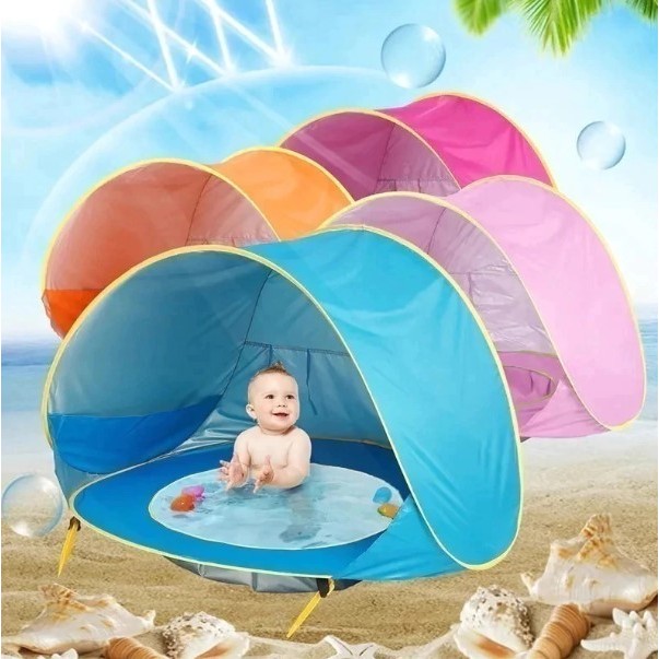 682 - Barraca De Praia Jardim Portátil P/ Bebês e Crianças Com Piscina