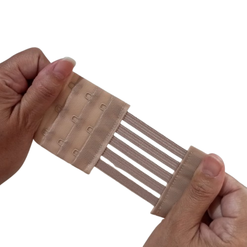 Extensor de Sutia elástico - Modelo com 3 ganchos e 3 regulagens - Extensor de soutien Médio Tule