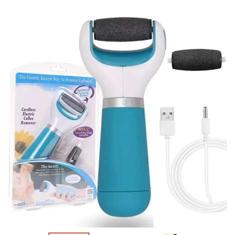 Lixa Pé Elétrica Tira Calo Esfoliador Portátil Pedicure + 1 Refil E8