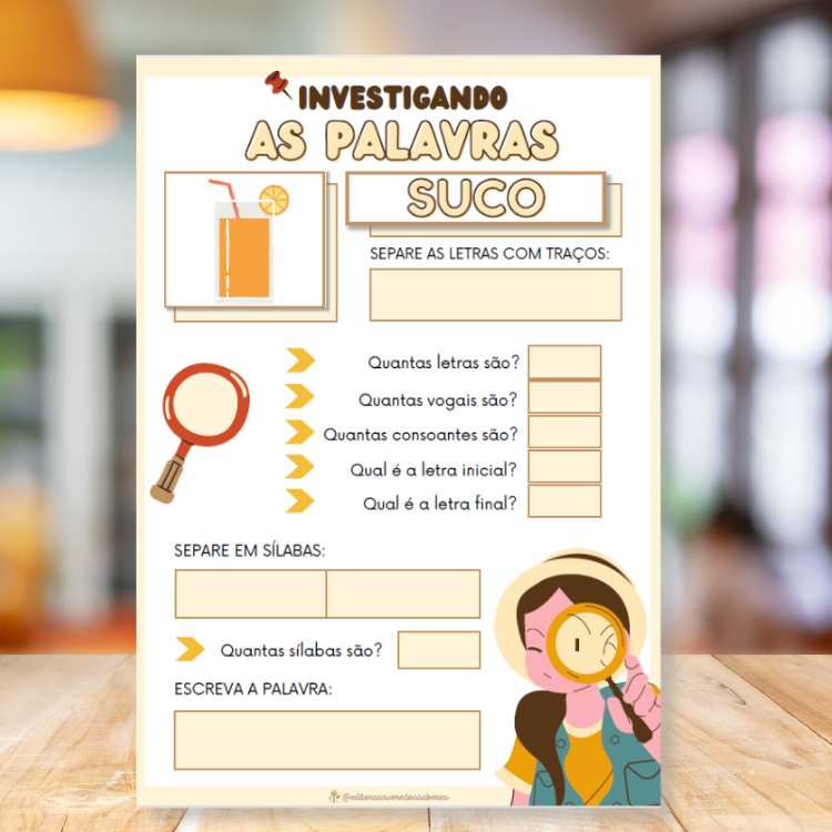 Investigando as Palavras – Pré-Alfabetização para Crianças Educação e Consciência Fonológica