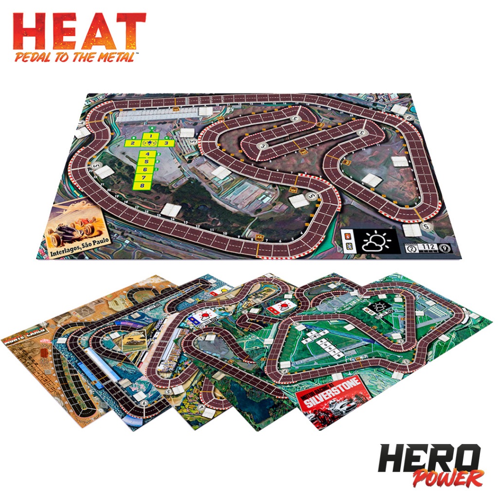 Playmat Heat Pedal to the Metal Várias Pistas Interlagos Lemans Monte Carlo  Suzuka Silverstone