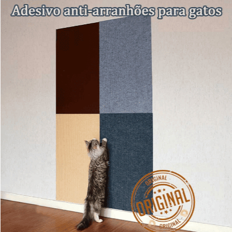 Arranhador Adesivo Protetor para Sofá Parede e Cama Box Carpete Premium Texturizado
