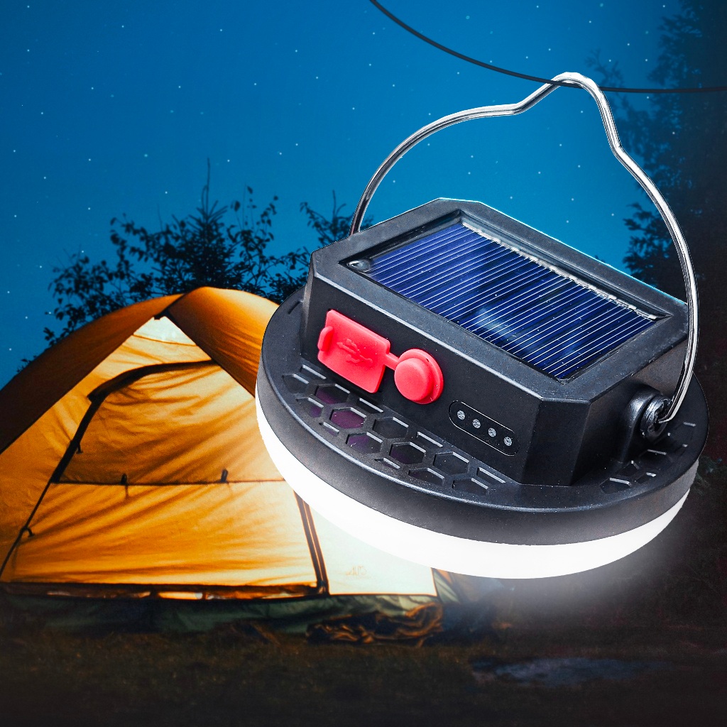 Lanterna De Acampamento Com Carregador De Energia Solar/USB - A355
