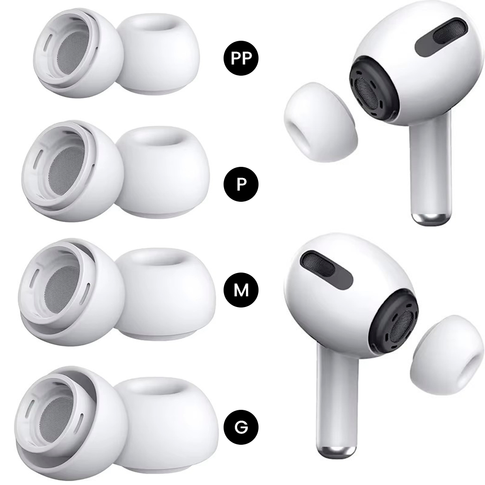 Borrachinha de Silicone para Fone de Ouvido AirPods Pro com Tela de Proteção - Branco