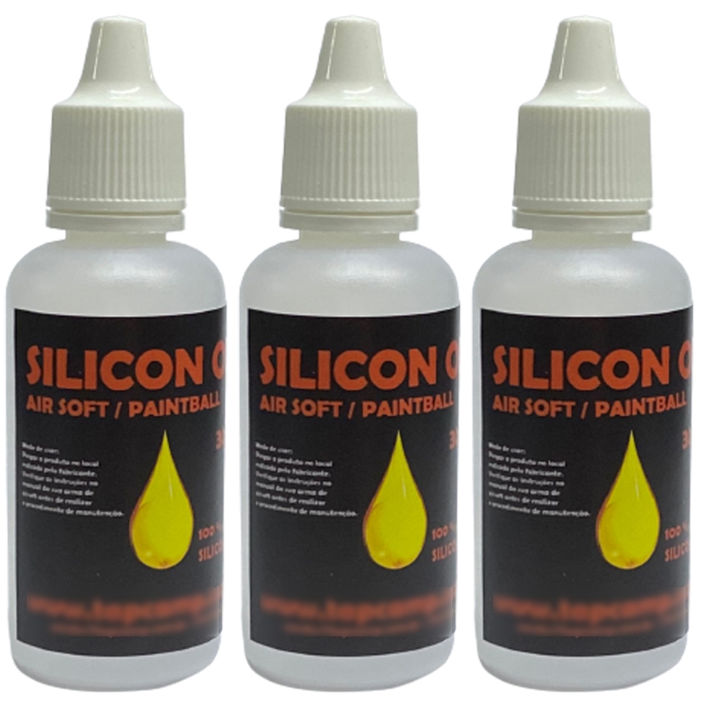 03 óleo de silicone 100% Para lubrificação de HOP UP uso em Airsoft E Paintball 100% Puro 30ml