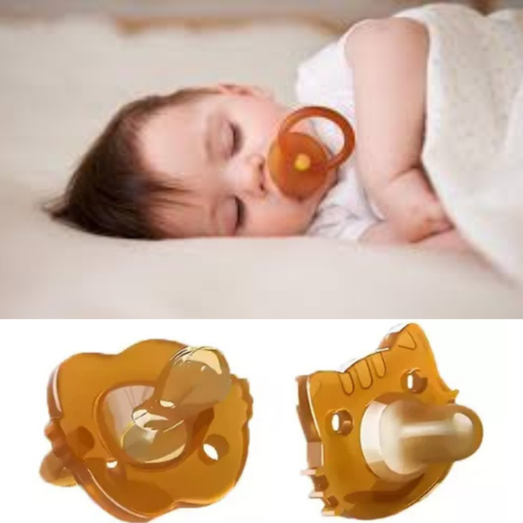 Kit 2 Chupetas  Bico Achatado e Redondo Calmante Soft Gatinho com Estojo Silicone 0-24 meses