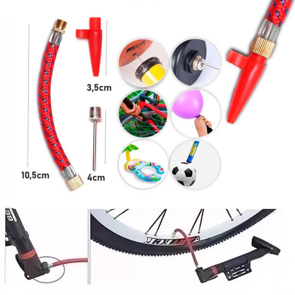 Kit de Agulhas e Bicos para Encher Bola e Infláveis 4 Peças FBG Modelo FBG-3045