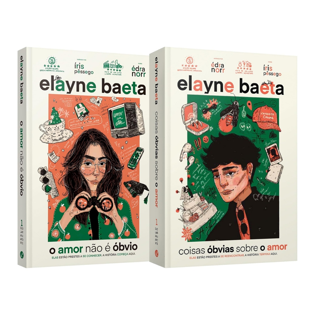 O Amor Não É Óbvio + Coisas Óbvias Sobre o Amor - Elayne Baeta - 2 Livros Físicos