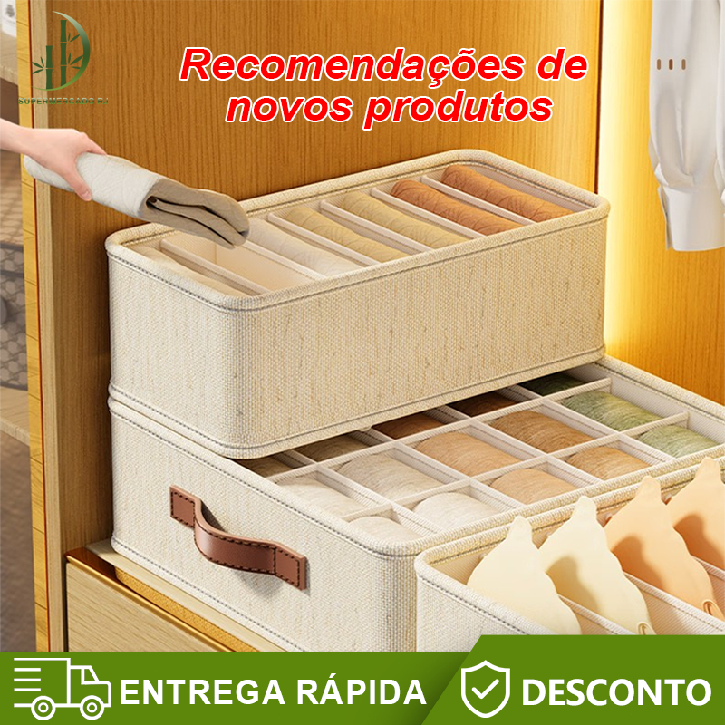 Caixa De Armazenamento De Roupas Íntimas Para Meias Compartimentos De Gaveta Caixas De Classificação 6/7/20Grades