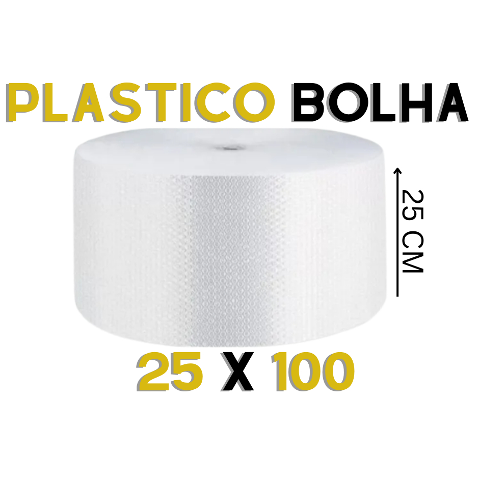 Plástico Bolha 25x100m Proteção e Segurança Mudança - ENVIO EM 24 HRS