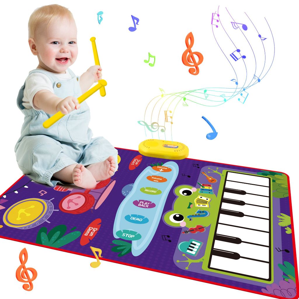 Piano Tapete Musical 80 CM Infantil Com Som Para Criança