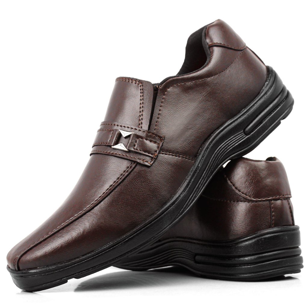 Sapato Social Linha Confort Marrom Com Metal Linha Anatômica Super Conforto Entrega IMEDIATA