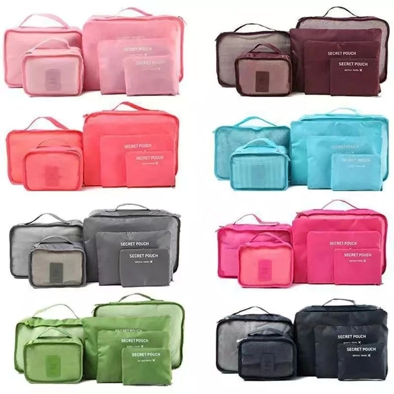 Kit 6 Organizador De Mala De Bagagem Viagem Necessaire Bolsa-