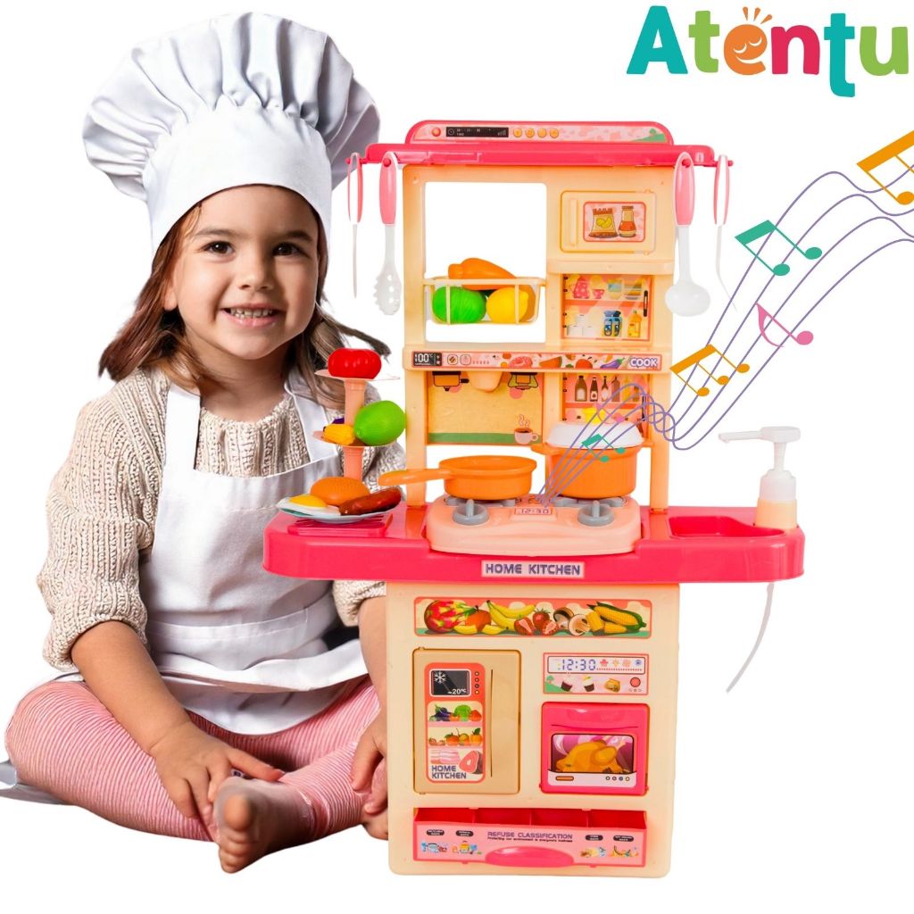 Kit Cozinha De Brinquedo Completa Infantil Sai Água E Som