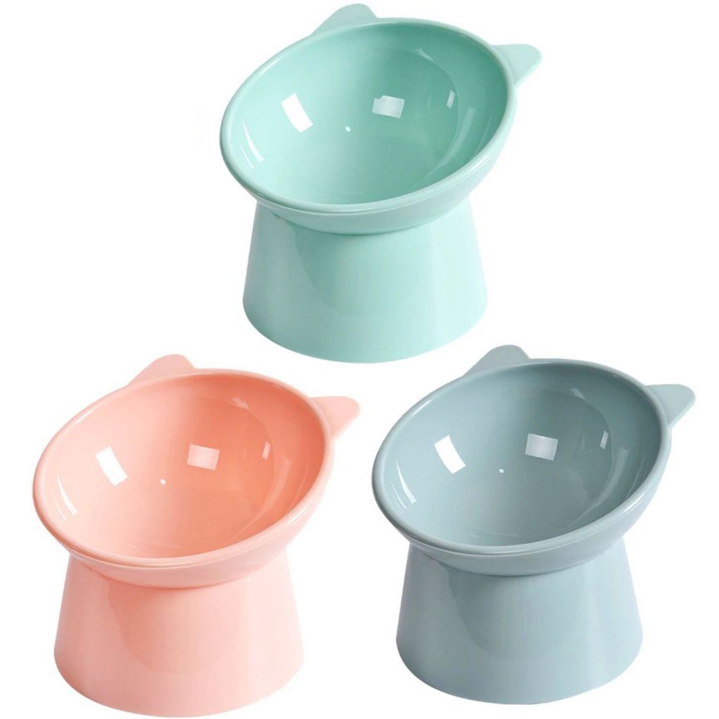 Comedouro Bebedouro Elevado Reduz Engasgo Ergonômico Postura Correta Pet Gato Cachorro