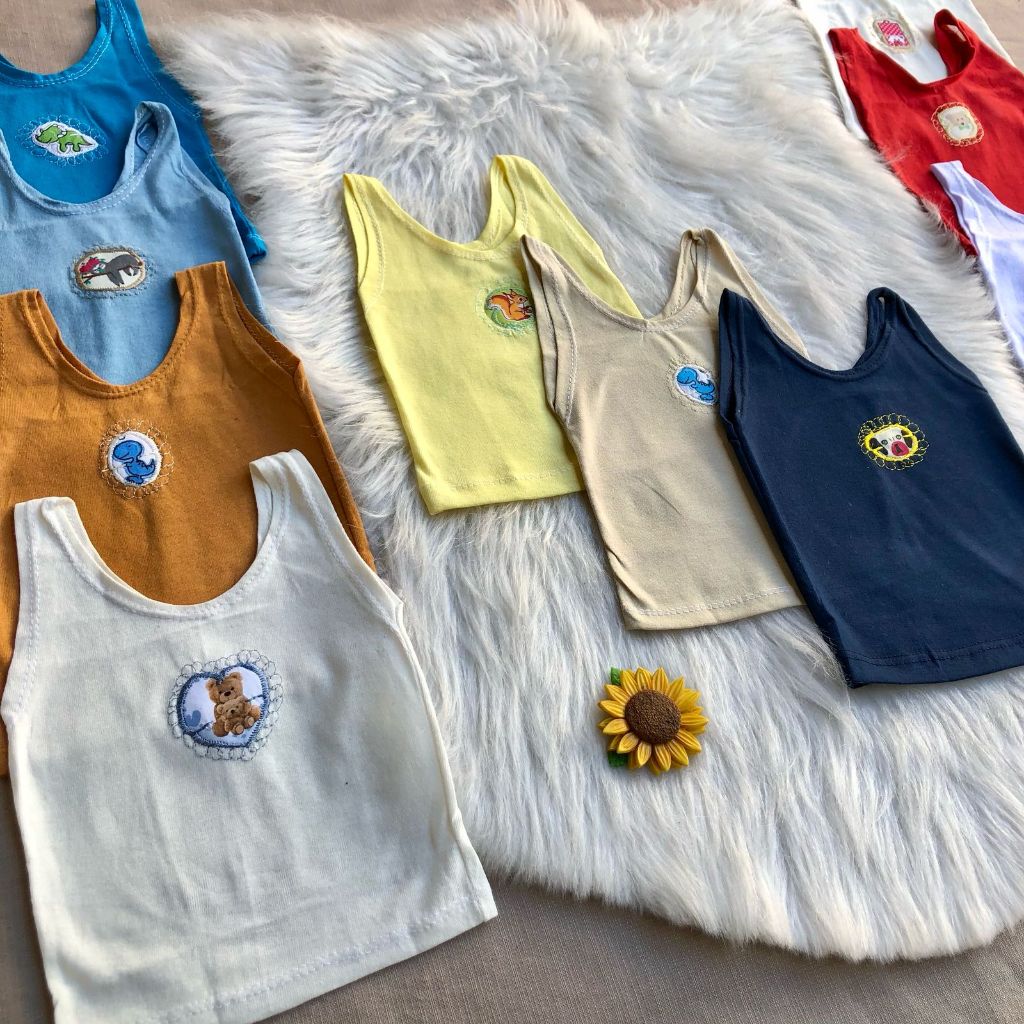 Camiseta Regata Menino bb Neném Recém Nascido Camiseta Bebe Roupas De Bebê Kit Com 3 100% algodão