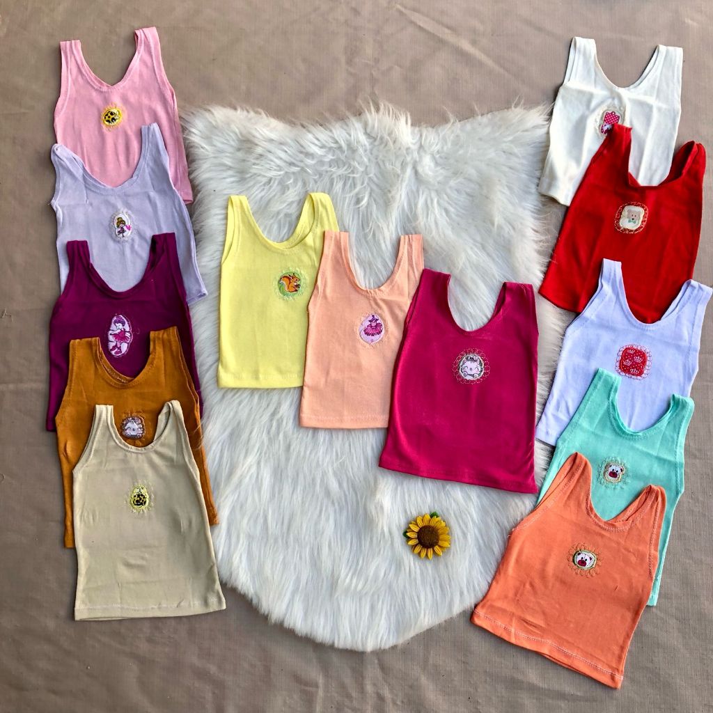 Camiseta bebê Menina Regata Infantil Menino Recém Nascido Roupas de Bebê Kit Com 3