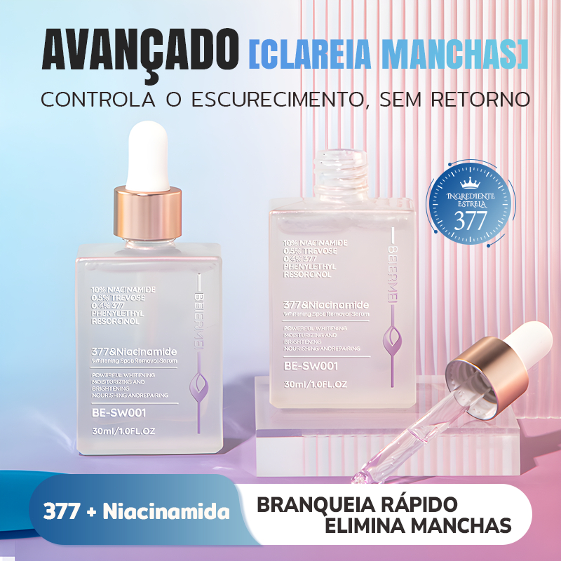BEIERMEI Sérum Clareador e Anti-Manchas com 377 & Niacinamida 30ml / 1.0FL.OZ Clareamento intenso Hidratação e clareamen