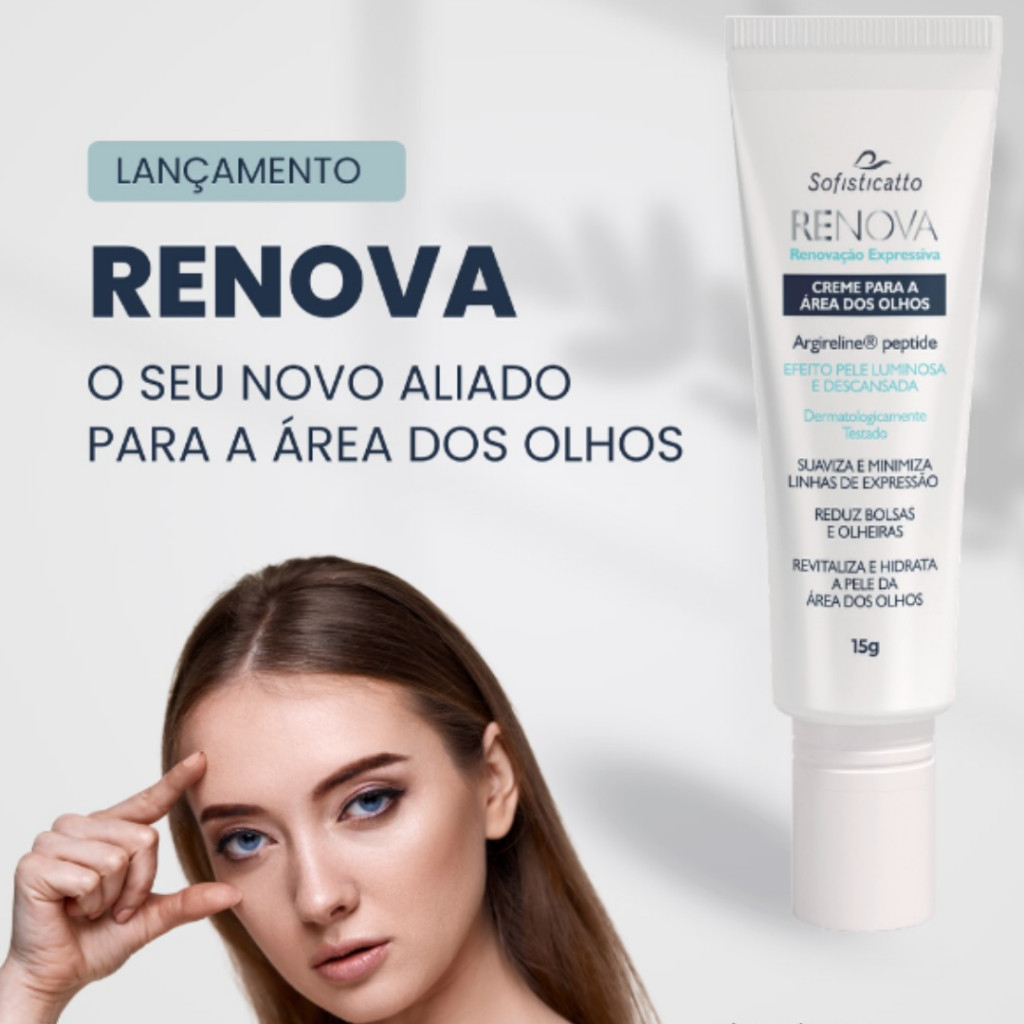 Olheiras clareador Creme Para Área dos Olhos Hidratante Facial Renova 15g