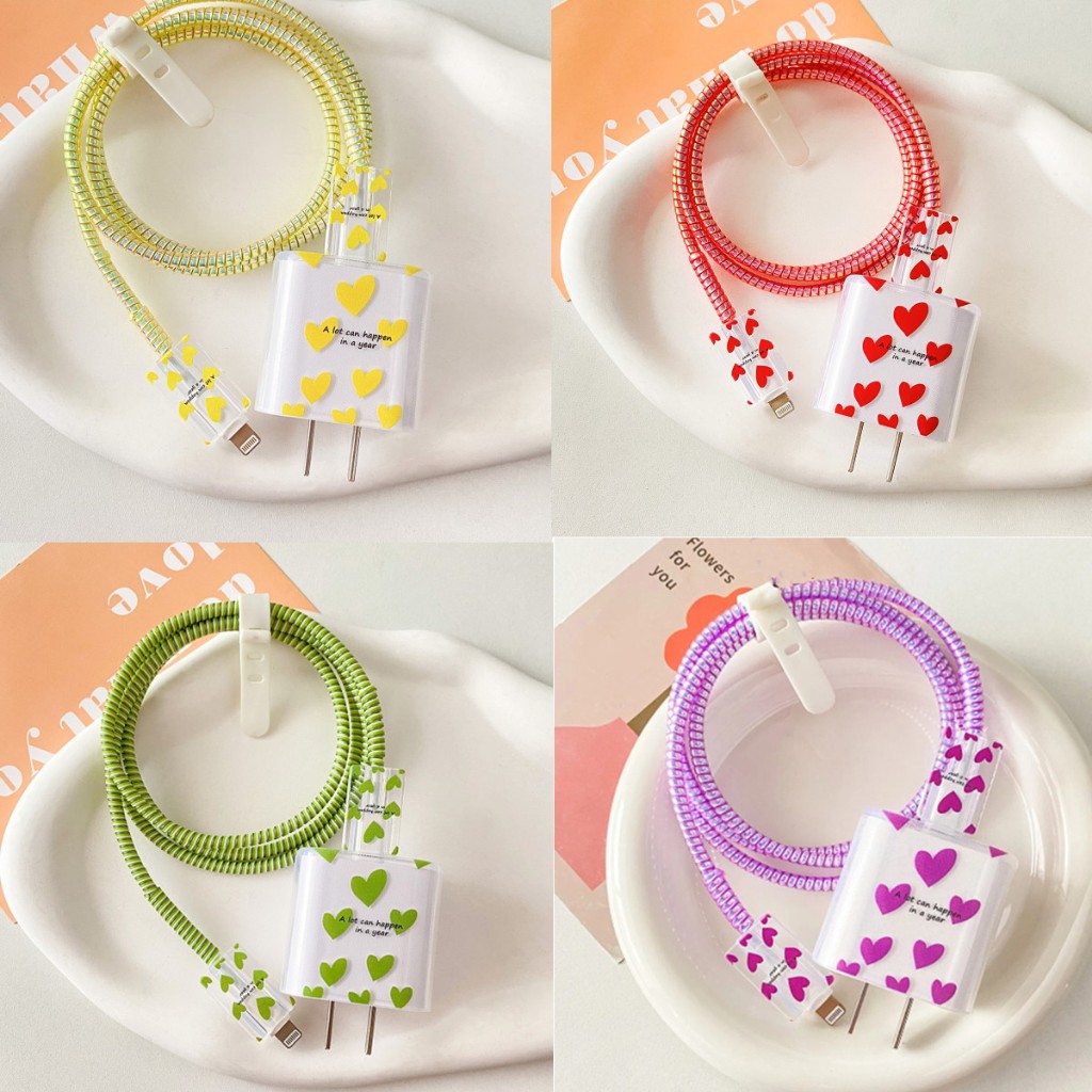 Kit Protetor de Cabo Transparente Cabo de carregamento e capas de carregador compatível 1 4m durável Ultra Resistente