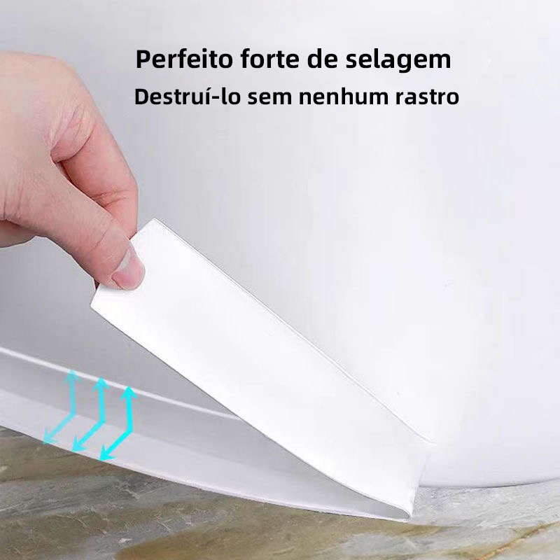 Fita De Vedação Impermeável 3.2 Metros Cinza e Branca Disponivel