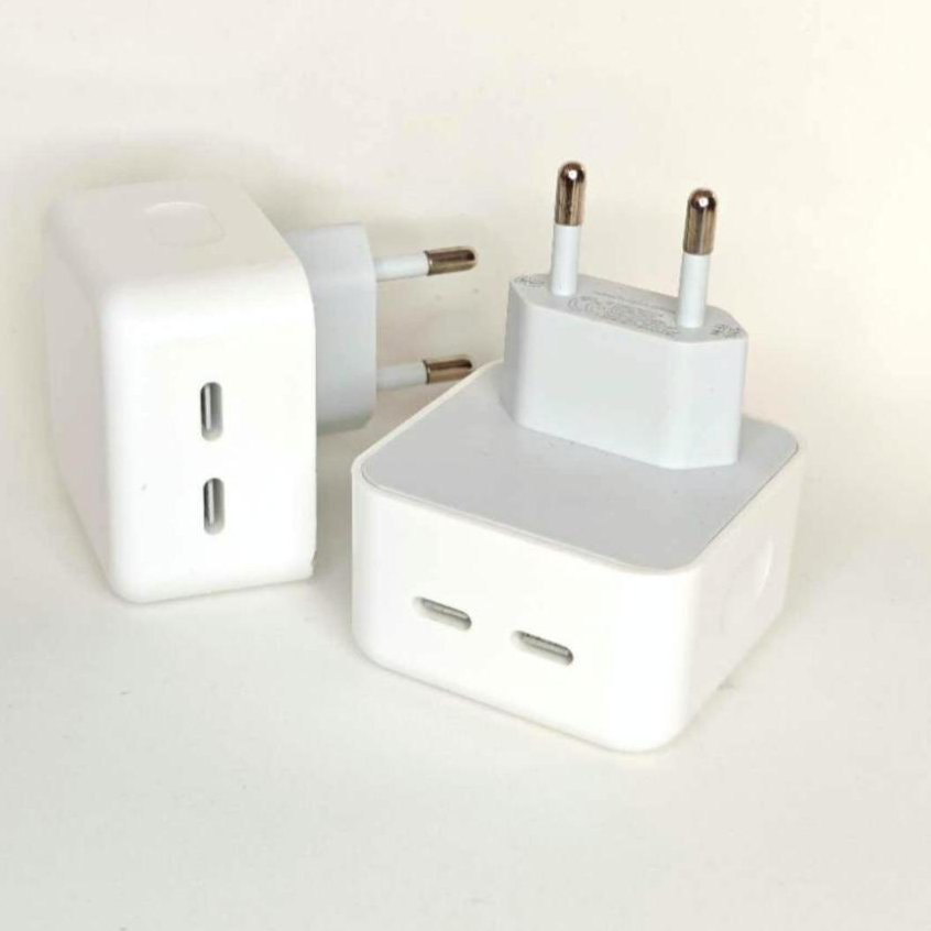 Carregador Fonte Usb C Duplo 50W Fonte Carregador Usb-c Para iPhone Tomada 2 Entradas Usb-c Pronta Entrega
