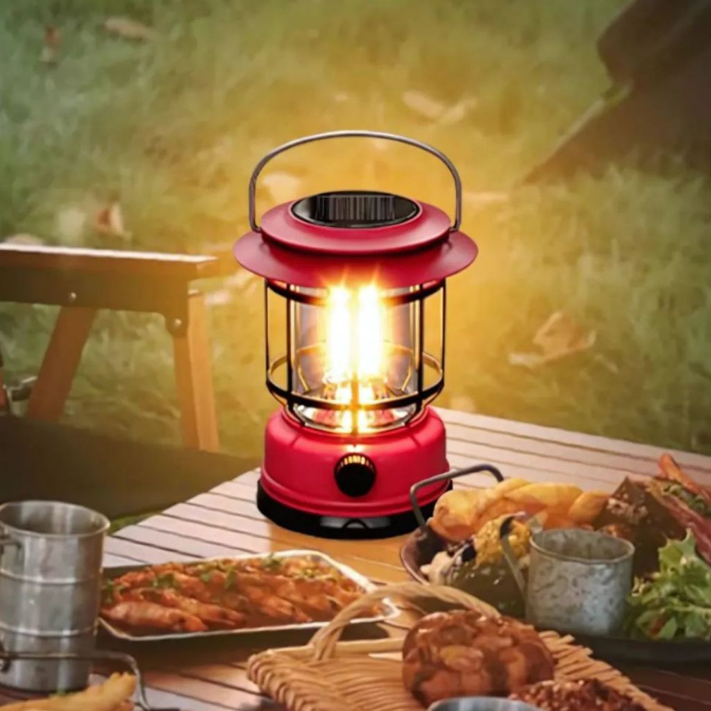 Lampião Multiuso Led (600816) Recarregável Solar Ou USB Camping