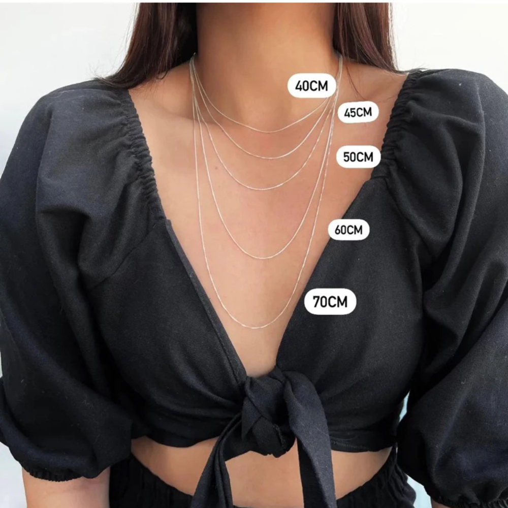Corrente Colar Veneziana Prata 925 Unissex 45 a 70cm