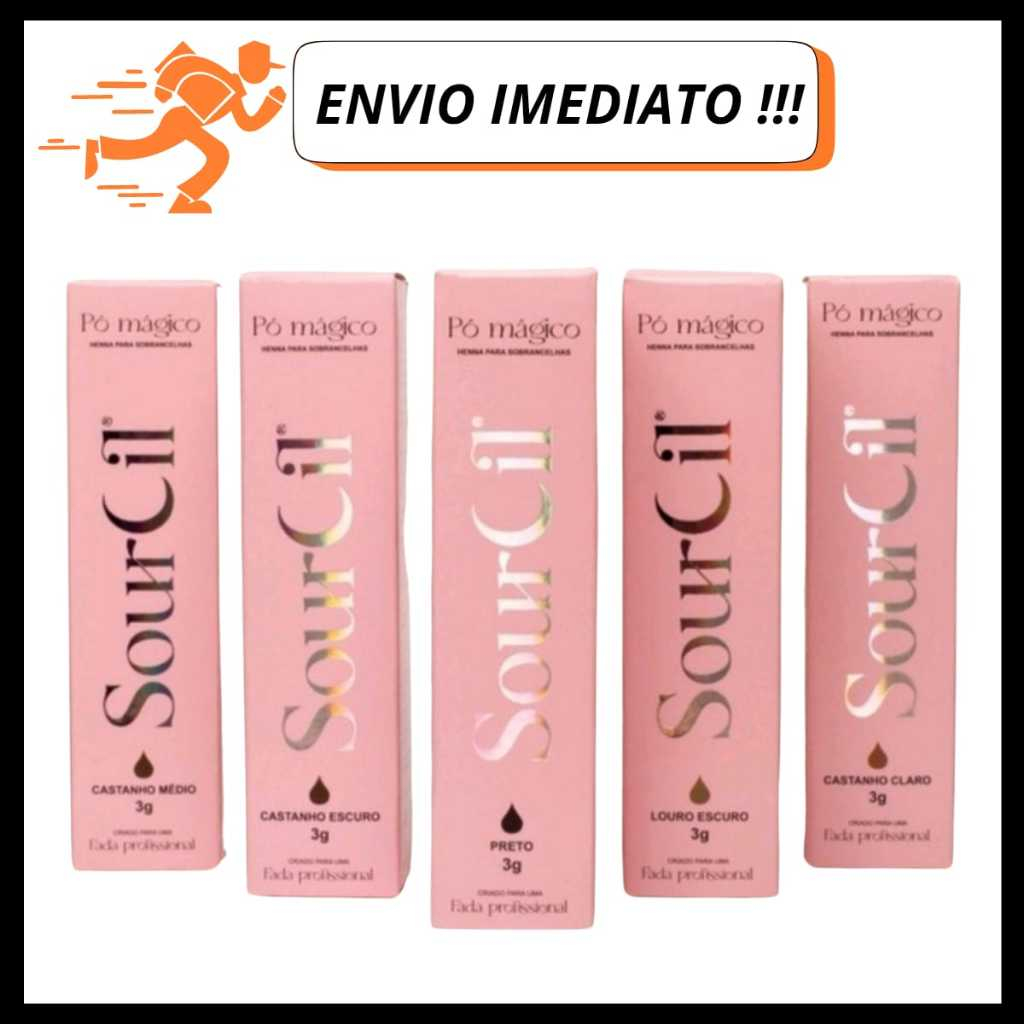 Henna de Sobrancelhas Sourcil 3g c/Fixador Alto Rendimento - Escolha