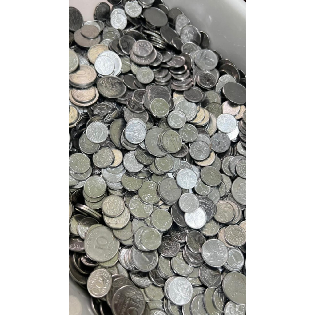 Moedas Antigas Variadas Raras Aço Inox 1967 Adiante