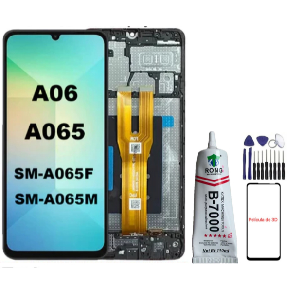 Tela Display Frontal para Galaxy A06 A065 Original com aro e sem aro