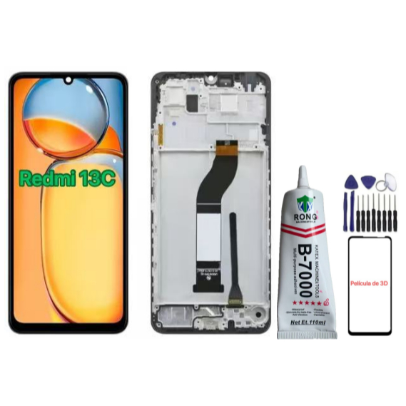 Tela Touch Display Lcd Compativel Xiaomi Redmi 13c Sem Aro A Pronta Entrega