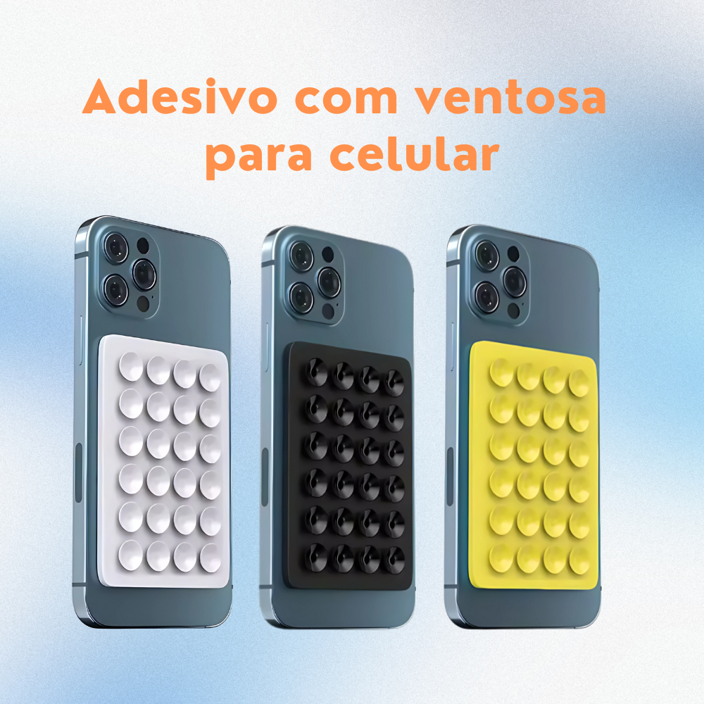 Kit 2 Adesivo Ventosa Celular Suporte Fixacao Forte Seguro Universal Pratico