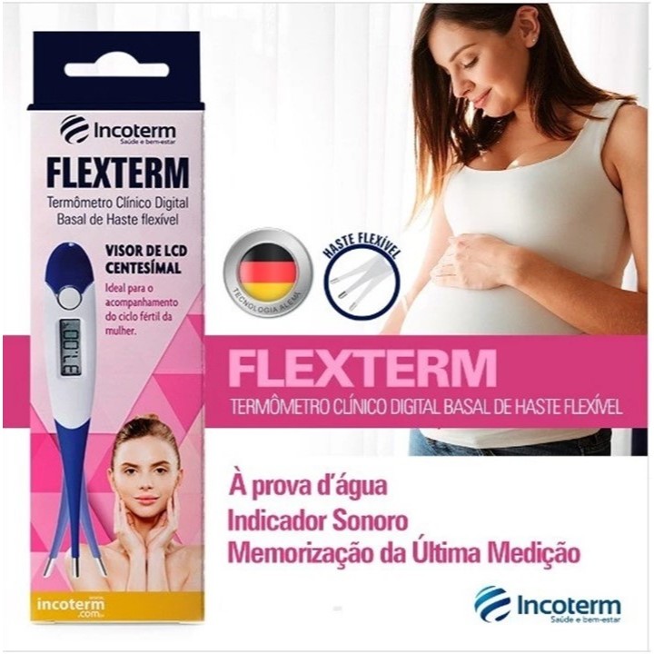 Termômetro Digital Flexivel Basal Centesimal Fertilidade Selo Inmetro 1 Ano de Garantia