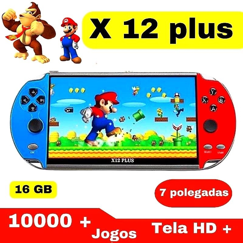 Vídeo game portátil x12 plus 7 polegadas