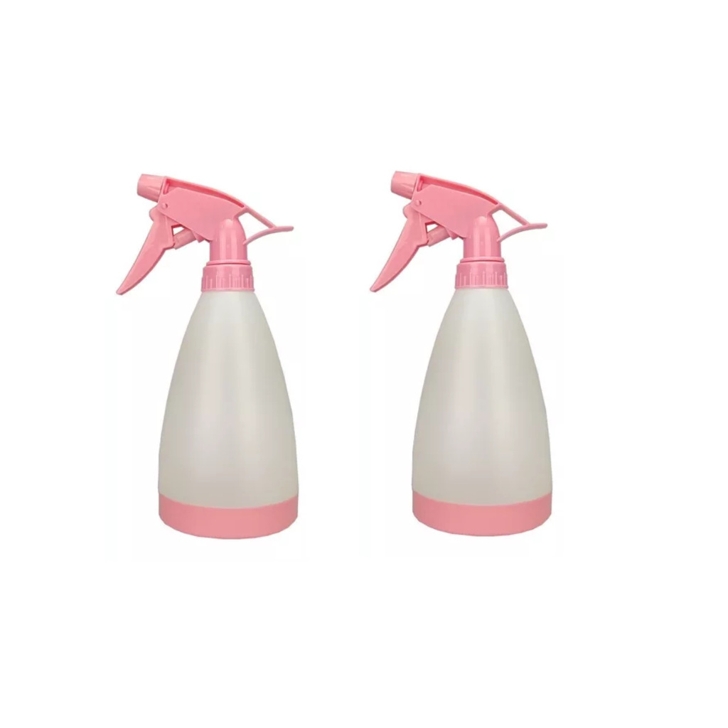 Kit 2 Borrifadores Pulverizadores Spray Plástico 500Ml Branco