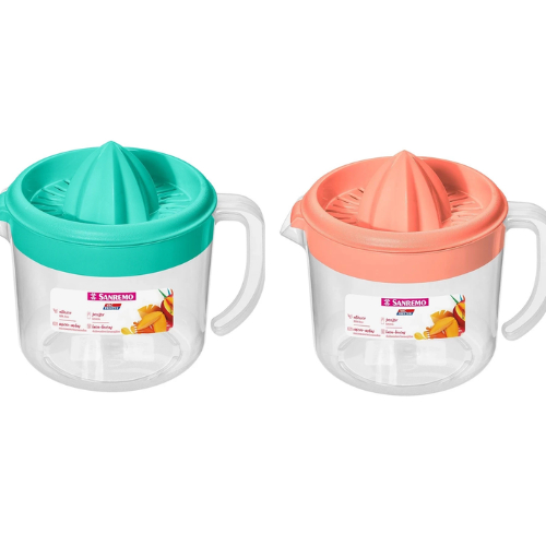 Espremedor De Laranja Manual De Frutas Plástico 1L Durável Compacto- Sanremo