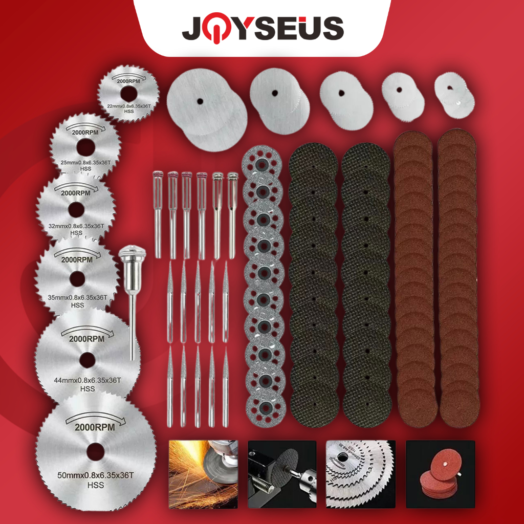 Discos de Corte Serra HSS 99 Peças c/ Broca para Metal/Madeira/Plástico/Alumínio/PVC/MDF - Micro Retífica