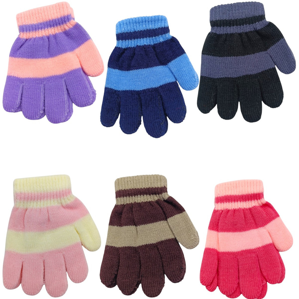 Luvas de frio para crianças / bebê - quentinha e colorida 11 cm (1 a 4 anos)  Unissex -Proteção frio
