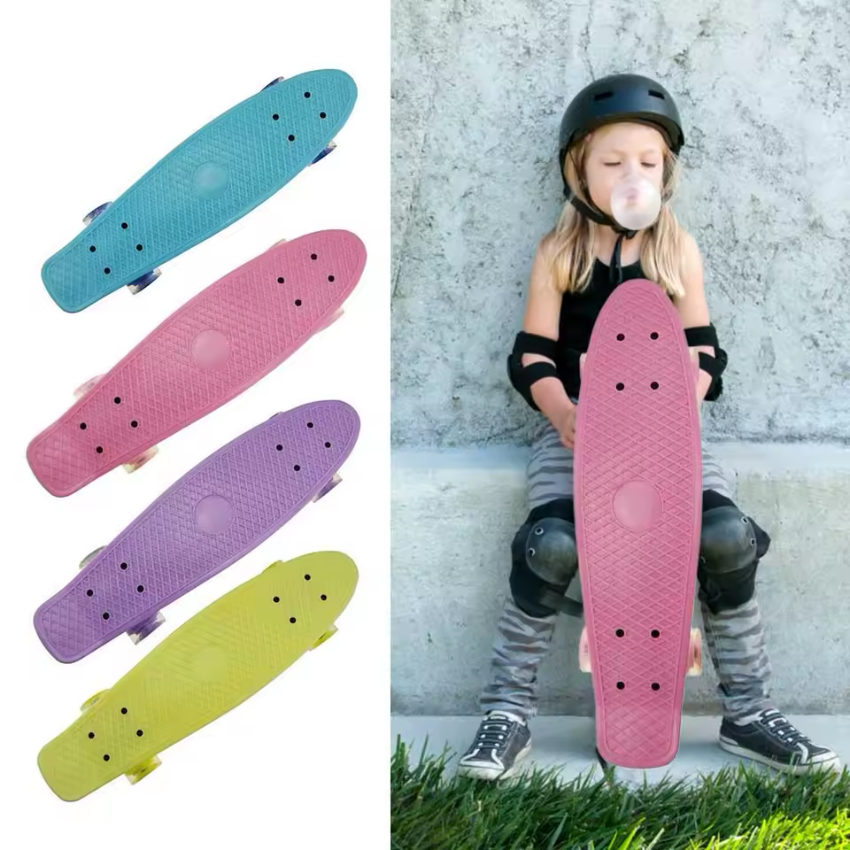 Skate Cruiser Mini Longboard Retro Rodas Truck Aluminio 100 Kg
