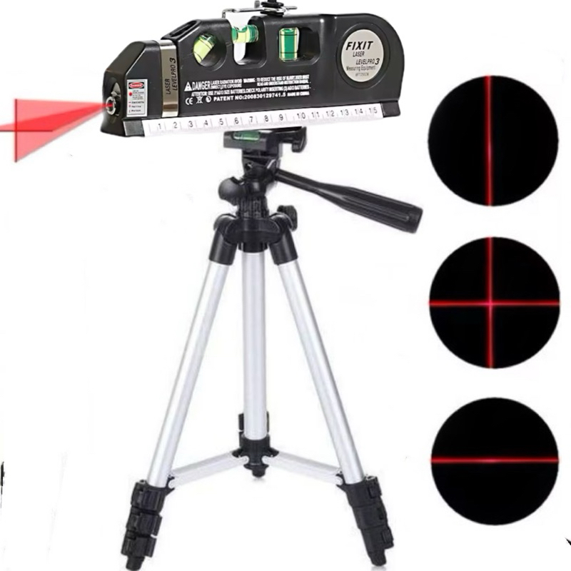 Nível Laser Profissional Trena Level Pro3 Estágios Nivelador + Tripé