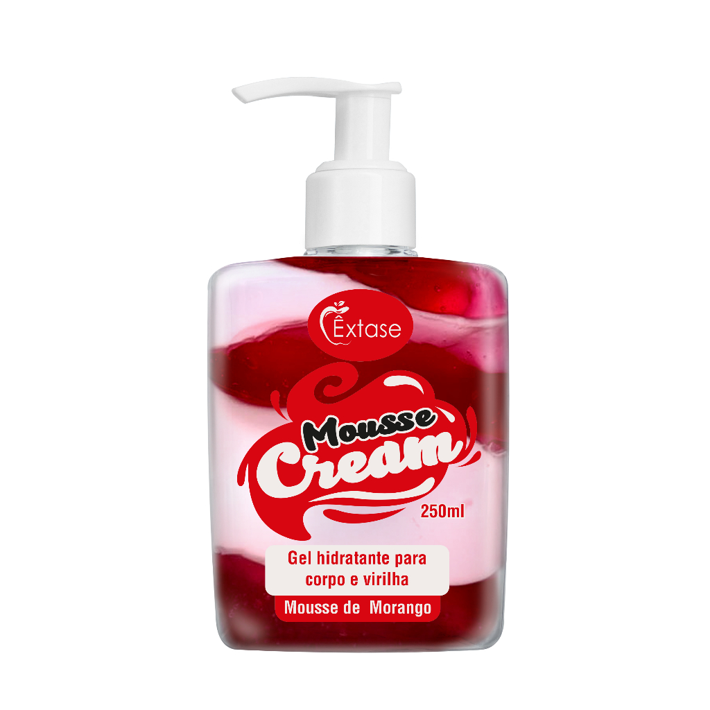 Mousse Cream Hidratante Beijável Para Virilha 250ml creme comestível para o corpo