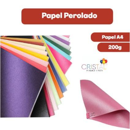 PAPEL PEROLADO 200g - 20 folhas tamanho A4