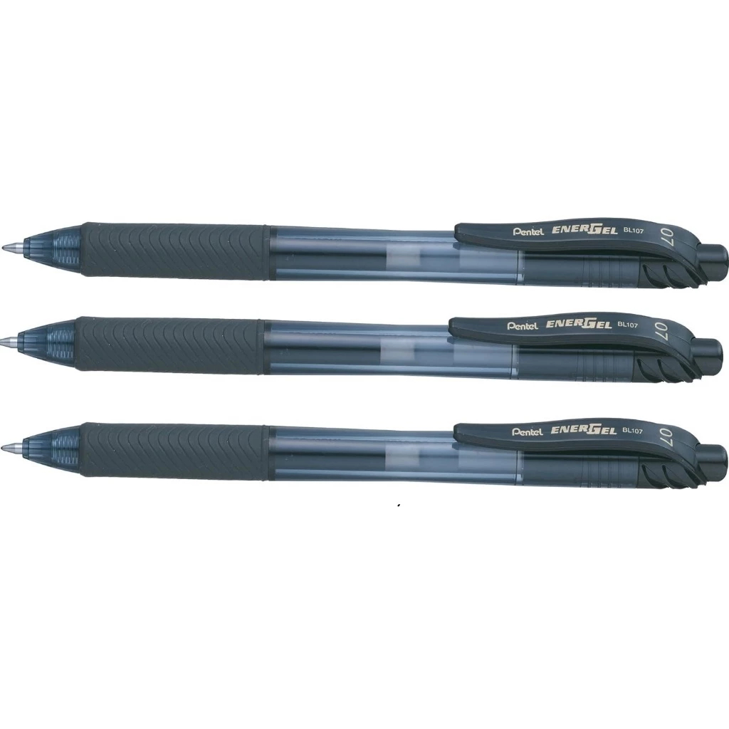 Caneta Energel Pentel Retrátil 0,7 Bl107 Preta Escolha a Quantidade